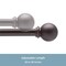 Kenney Mfg Kenney Chelsea 5/8" Standard Decorative Window Curtain Rod, 28-48", Weathered Brown KN71706 - alternate 4